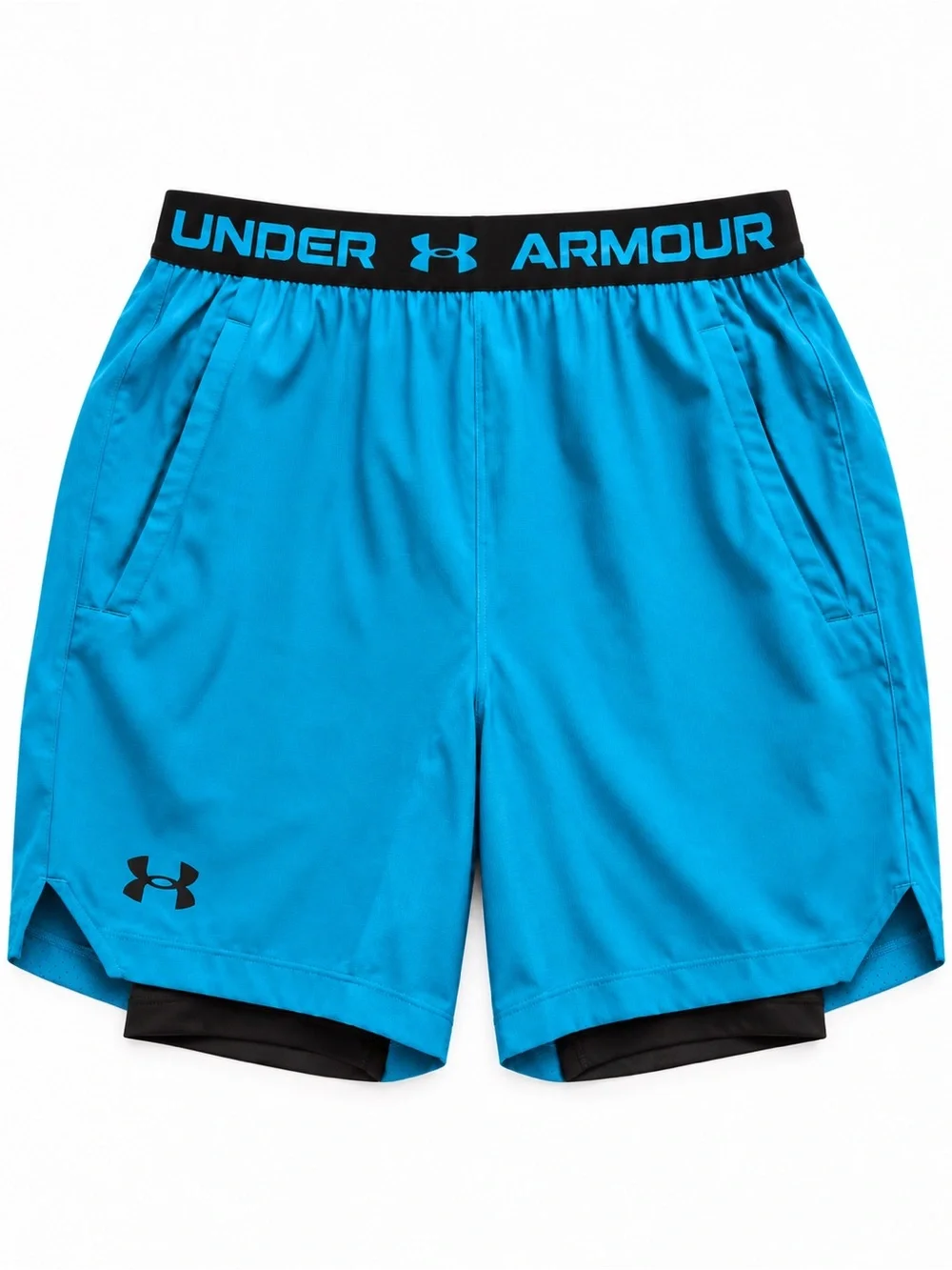 Under Armour Teal-Blue Men's Medium 2-in-1 Running Shorts - NEW